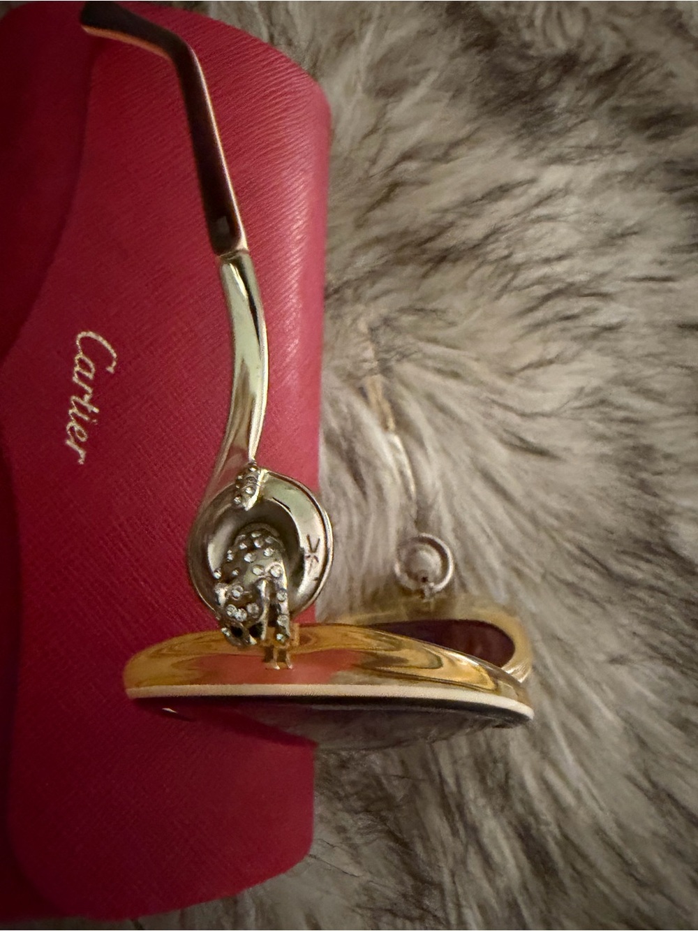 Cartier Women's Sunglasses in Brown with Red Cartier Case - Picture 3 of 7
